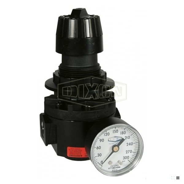 Wilkerson by High Pressure Self-Relieving Standard Regulator with GC240 Gauge, 1/2 in NPT/BSPP-G